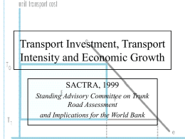 Transport Investment, Transport Intensity and Economic Growth