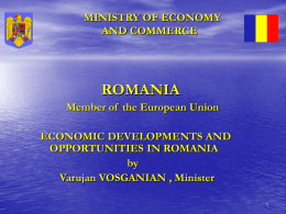 ROMANIA - Ministerul Economiei