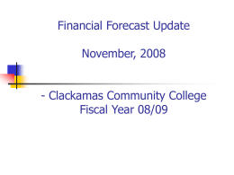 Financial Update - David Douglas School District Fiscal