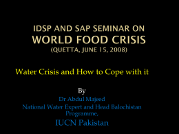 World Water day 2007 - IDSP Pakistan's Blog