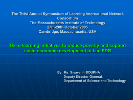 The Third Annual Symposium of Learning International