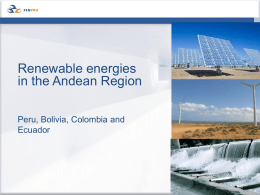 Renewable Energies in Colombia, Peru, Ecuador and Bolivia