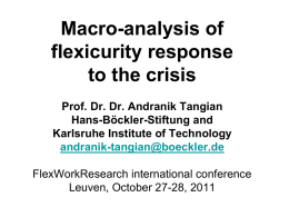 Not for bad weather: Macroeconomic analysis of flexicurity