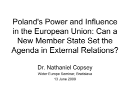 Poland's Power and Influence in the European Union: Can a
