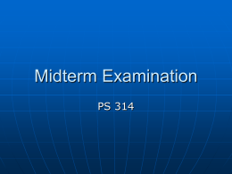 Midterm Examination - Washington State University