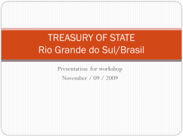 TREASURY OF STATE Rio Grande do Sul/Brasil