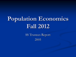 Population Economics Fall 2005