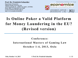Money Laundering & Online-Poker