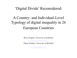 Digital Divide’ Reconsidered: A Country