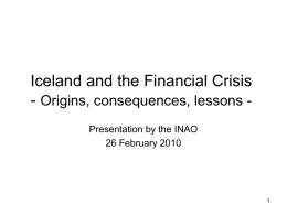 Iceland and the financial crisis