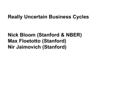 Uncertainty and Investment Dynamics Nick Bloom, Steve Bond