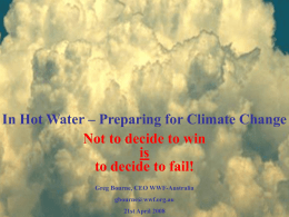 In Hot Water - Preparing for Climate Change