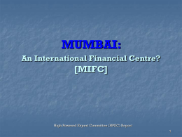 MUMBAI: An International Financial Centre [MIFC]