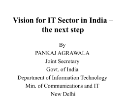 Vision for IT Sector in India and steps for improving