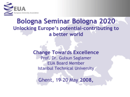 Bologna Seminar Bologna 2020 Unlocking Europe’s potential