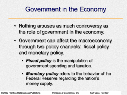 Chapter 20: The Government and Fiscal Policy