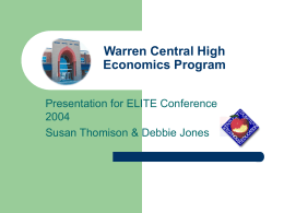 Warren Central High Model Economics Program