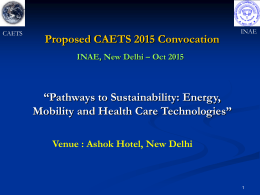 Proposed CAETS 2015 Convocation