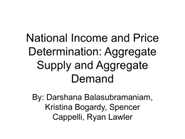 National Income and Price Determination: Aggregate Supply