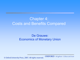 Chapter 4 Costs and Benefits Compared