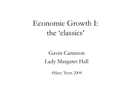 Economic Growth - Nuffield College, University of Oxford