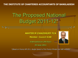 The National Budget 2011-12