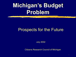 Michigan’s Fiscal Future
