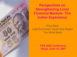 Perspectives on Strengthening Local Markets: The Indian