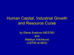 Human Capital, Industrial Growth and Resource Curse