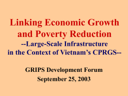 Linking Economic Growth and Poverty Reduction -
