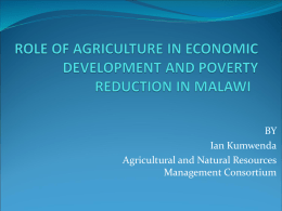 ROLE OF AGRICULTURE IN ECONOMIC DEVELOPMENT AND …