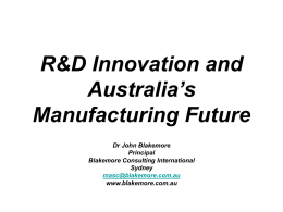 Innovation and Lean Manufacturing