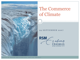 The Commerce of Climate - Erasmus Research Institute of