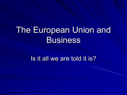 The European Union and Business