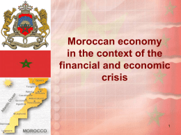 Moroccan economy in the context of the financial and
