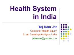 Health Systems in India