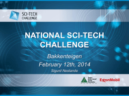 NATIONAL SCI-TECH CHALLENGE 2014