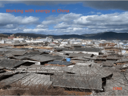 Working with energy in China
