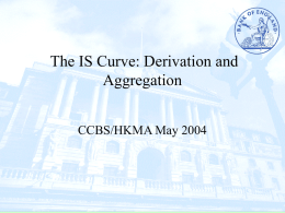 The IS Curve and Aggregation