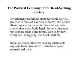 The Political Economy of the Rent
