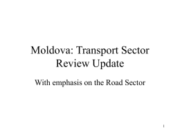 Moldova: Transport Sector Review Update