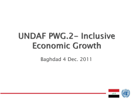 Inclusive Economic Growth PWG-2