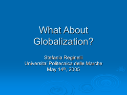 What About Globalization?