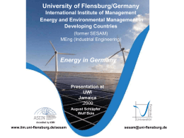 University of Flensburg/Germany International Institute of