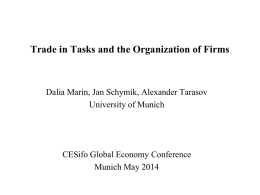 Trade in Tasks and the Organization of Firms - uni
