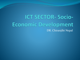ICT SECTOR- Socio-Economic Development
