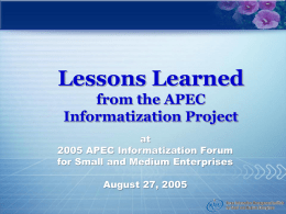 슬라이드 1 - APEC SME Innovation Center1