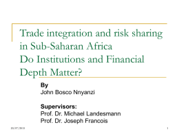 Trade integration and risk sharing in Sub