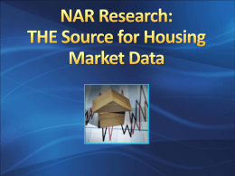 NAR Research: THE Source for Housing Market Data