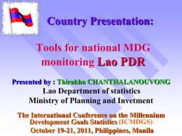 Country Report Lao PDR